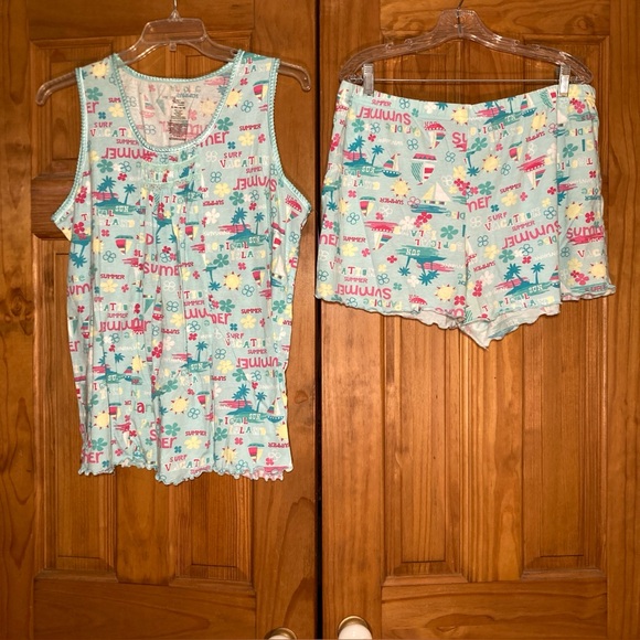 Secret Treasures Other - NWOT Vintage Secret Treasures Sleepwear Tank and Shorts Pajama Set Size XL 16/18